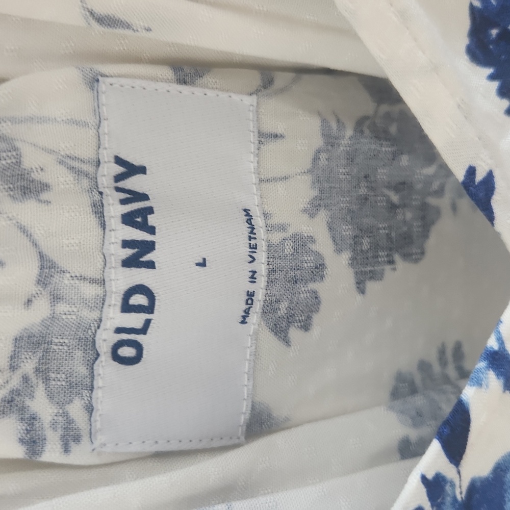 Old Navy Blue Floral Blouse - Picture 2 of 6
